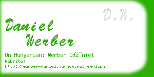 daniel werber business card